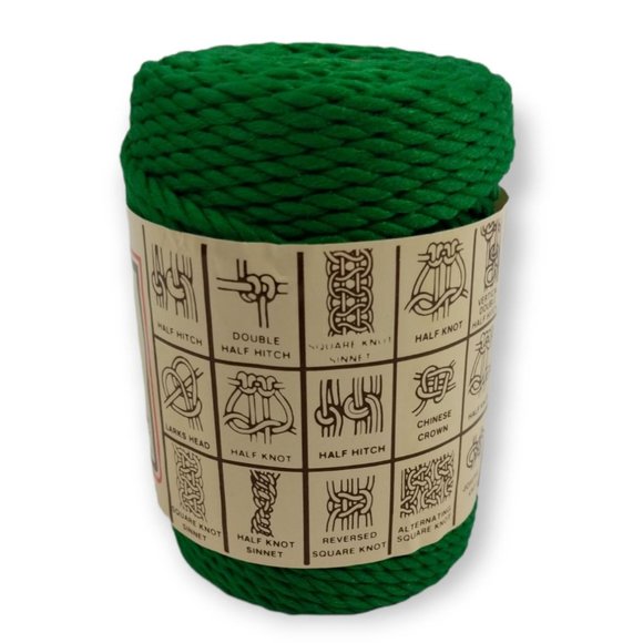 Vectra Twisted Persian Cord Green Size No. 72 4mm 150 ft (50 yds) Macrame - Picture 3 of 4